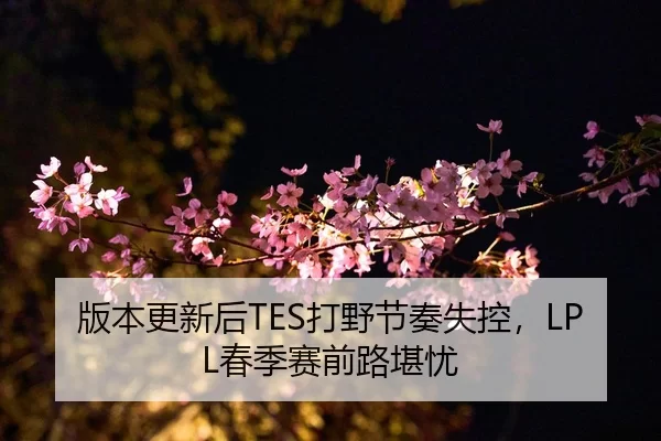 版本更新后TES打野节奏失控，LPL春季赛前路堪忧